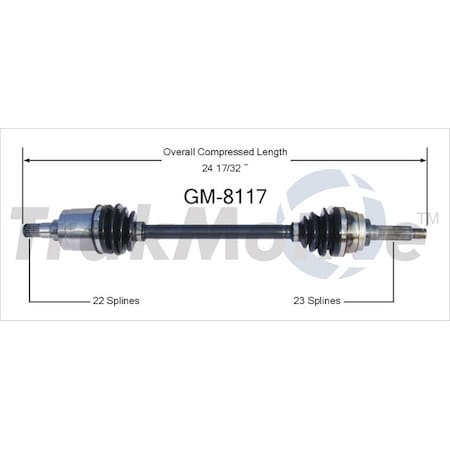 Surtrack Axle Cv Axle Shaft, Gm-8117 GM-8117